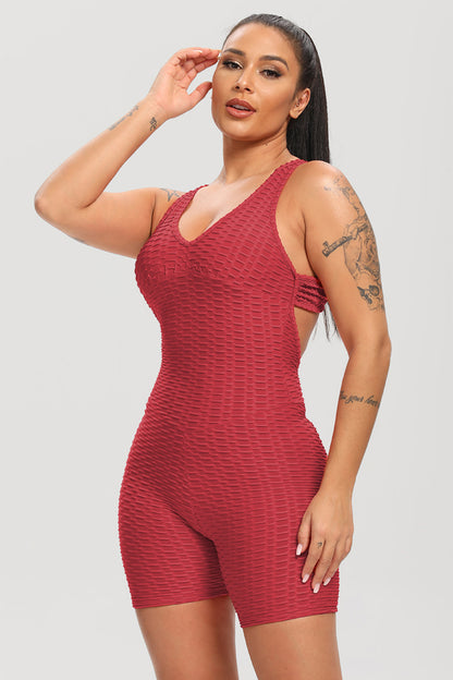 Crisscross Wide Strap Active Romper