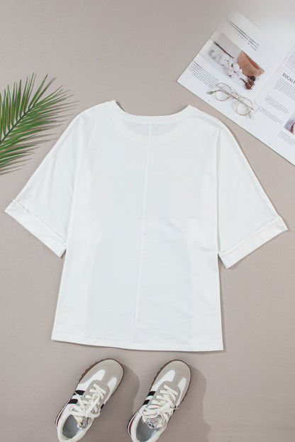 MAMA Round Neck Short Sleeve T-Shirt