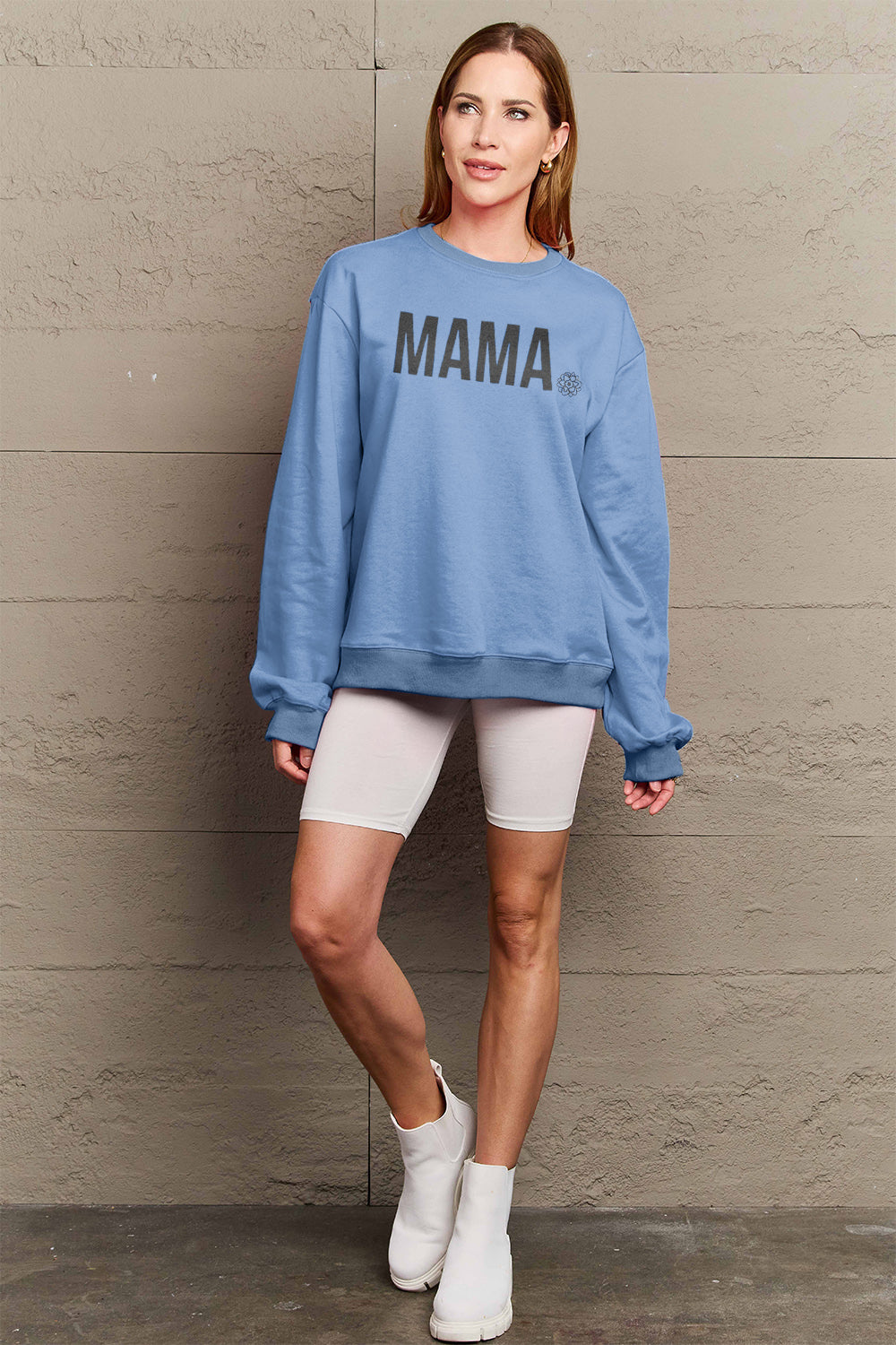 Simply Love Full Size MAMA Graphic Long Sleeve Sweatshirt